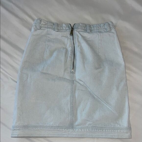 Light Blue Denim Mini Skirt - Picture 3 of 8